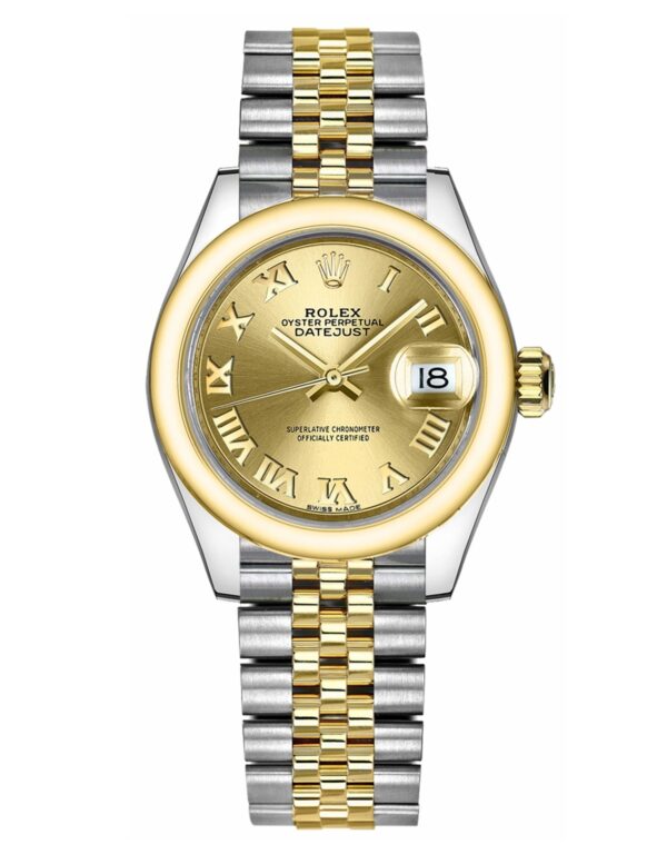 Rolex Datejust 279163 28Mm Relógio de aço inoxidável 904l Champagne - keeperwatches