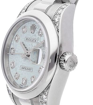 Rolex Datejust 179296 26mm Com relógio de caixa Platinum- keeperwatches