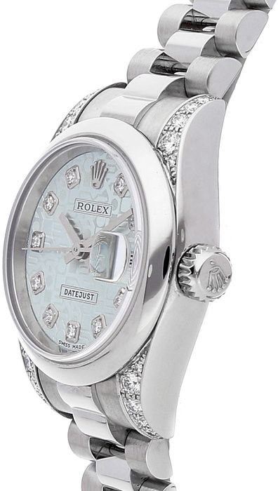Rolex Datejust 179296 26mm Com relógio de caixa Platinum- keeperwatches